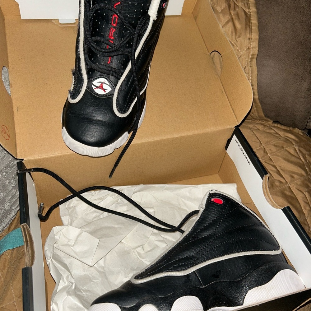 Jordan Kids Black and White Sneakers